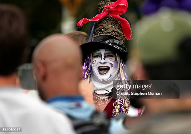 Sister Bruja Reyna Capulina Carla Kristina Eduina Chonita Manuela Hadas with The Sisters of Perpetual Indulgence, a gay activist organization, greets...