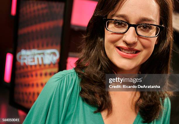 Picture taken on Monday, , Burbank, CA  Lisa Kennedy, the host of reality remix, a satellite TV program, photographed at Yeah Studios. She is former...