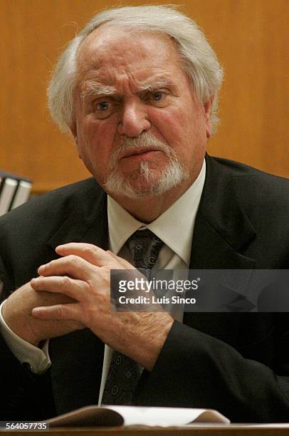 Author Clive Cussler testifies Wednesday, April 18 in Los Angeles Superior Court. Cussler and Denver billionaire Philip Anschutz have filed dueling...