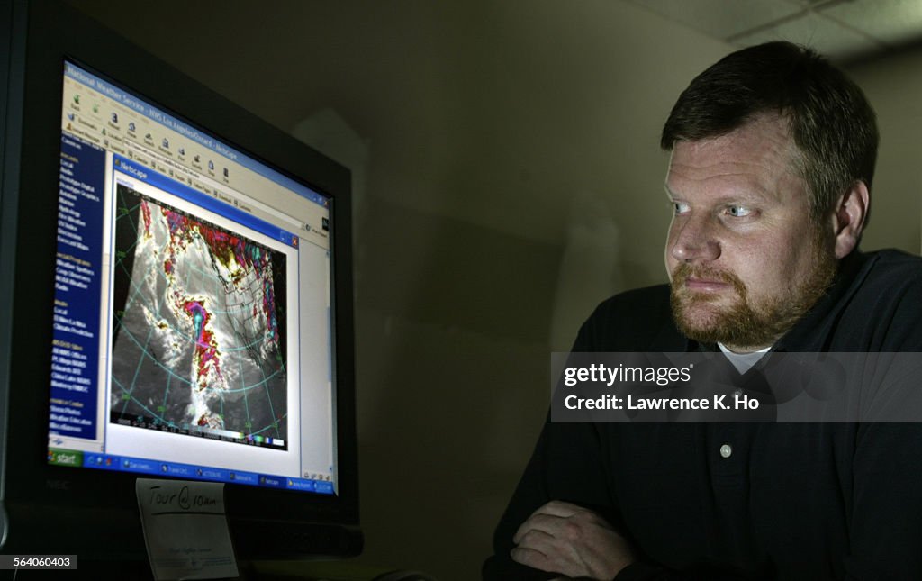 Meteorologist–In–Charge Dan Keeton at the National Weather Service in Oxnard.