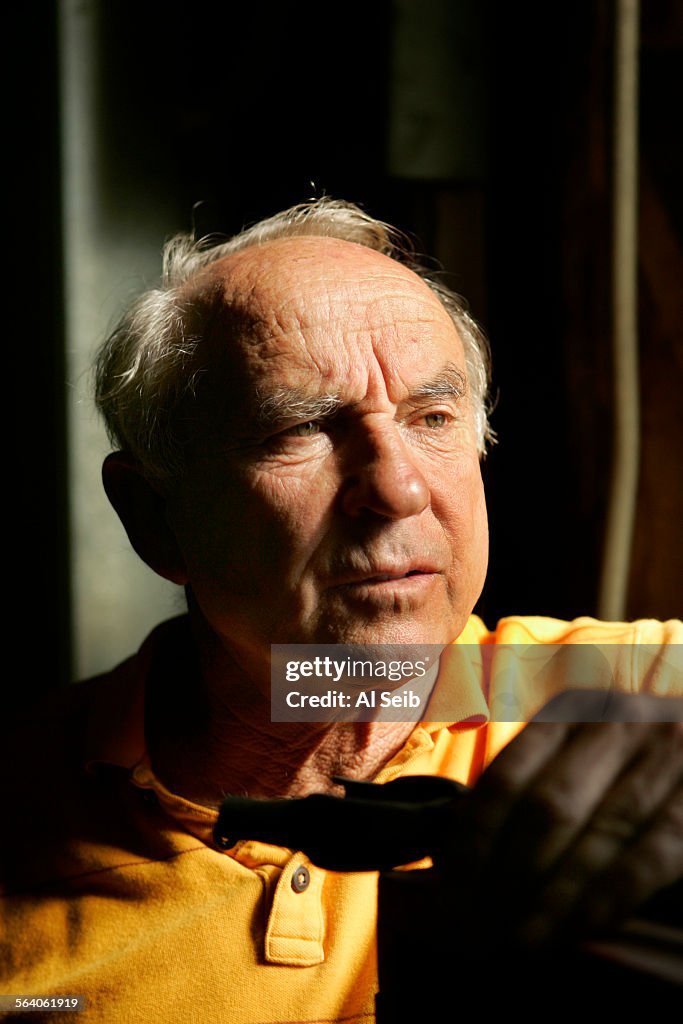 VENTURA, CA. Yvon Chouinard, Patagonia founder/owner, photographed in the tin shed, the original Ch