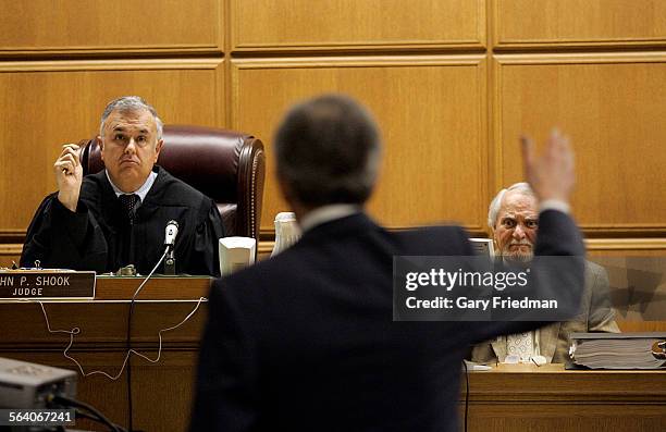 Adventure writer Clive Cussler testifies in L.A. Superior Court on 2/13/07. Denver billionaire Philip Anschutz and Cussler have filed dueling...