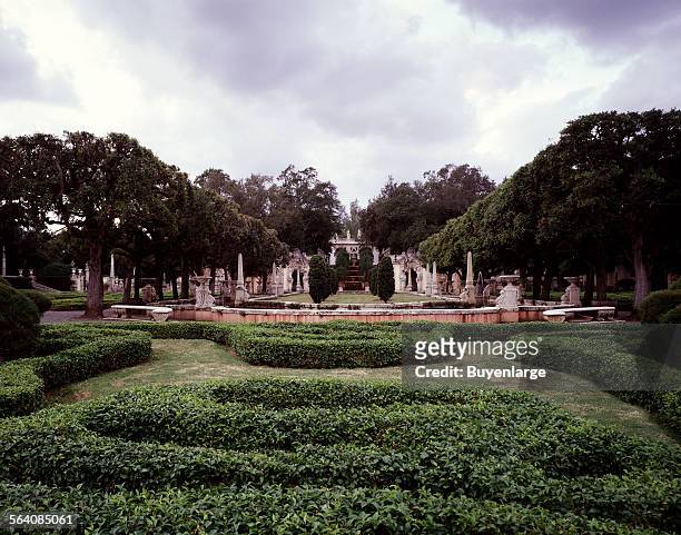Grounds of Viscaya Gardens, once the winter retreat of James Deering, co-founder of the International Harvester Co., Miami, Florida