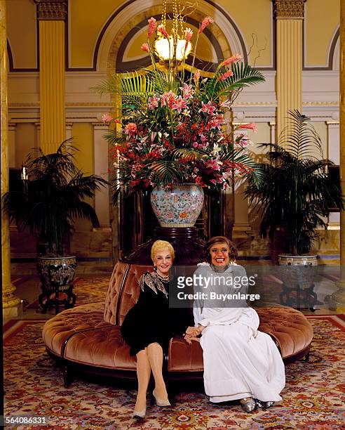 Mary Martin and Carol Channing at the Willard Hotel, Washington, D.C.