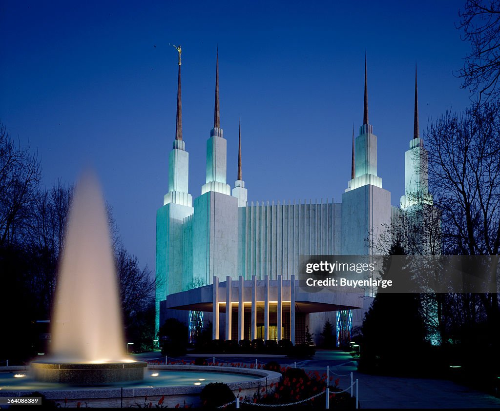 Washington D.C. Temple of The Church of Jesus Christ of Latter-day Saints, located along the Capital
