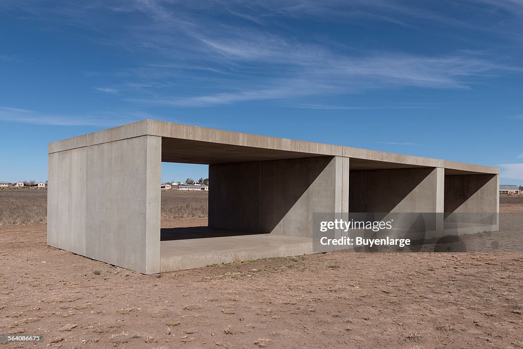 Untitled box-like art, sometimes called Judd cubes, by Minimalist artist Donald Judd, though he dete