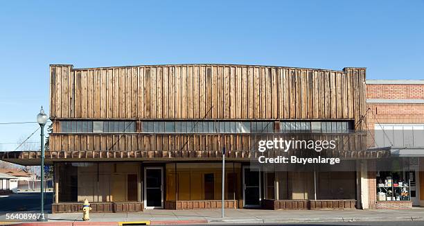 An old, vacant mercantile building in Alturus, seat of Modoc County in far-northeastern California