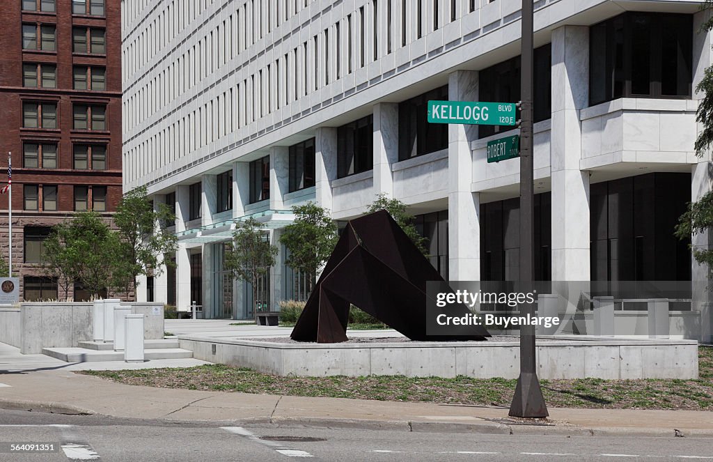 Sculpture Protagoras at the Burger Federal Building, St. Paul, Minnesota