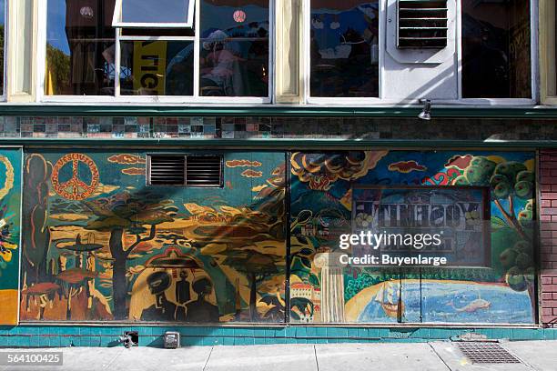 Vesuvio mural near City Lights Bookstore, San Francisco, California