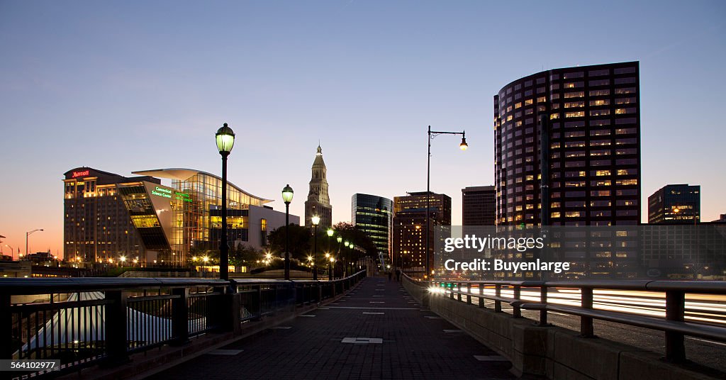 Skyline view of Hartford, Connecticut