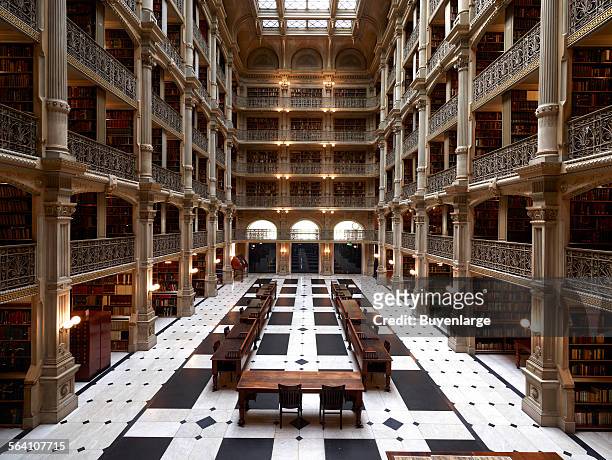 George Peabody Library, formerly the Library of the Peabody Institute of the City of Baltimore, is part of the Johns Hopkins Sheridan Libraries....