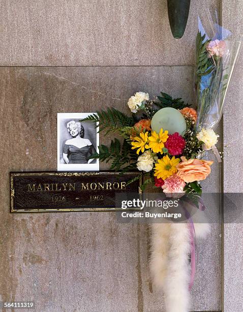 Marilyn Monroe vault at the Westwood Village Memorial Park and Mortuary, Los Angeles, California