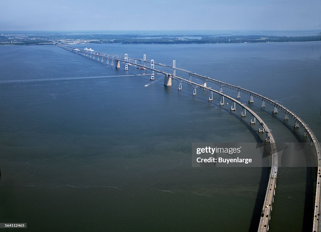 The Chesapeake Bay Bridge, connecting Maryland capital with the state Eastern Shore