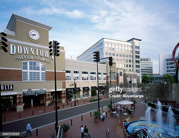 New shopping and restaurant row in suburban Silver Spring, Maryland, near Washington, D.C.