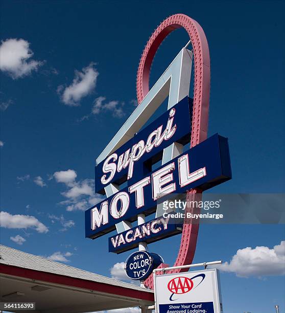 Supai Motel sign, Route 66, Seligman, Arizona