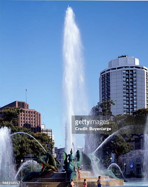 Swann Memorial Fountain is a fountain sculpture located in the center of Logan Circle, Philadelphia, Pennsylvania