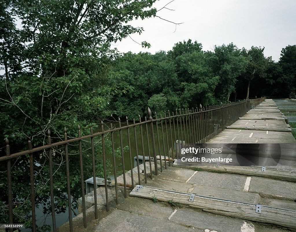 Monocacy Aqueduct in Montgomery County, Maryland, part of the Chesapeake and Ohio Canal system