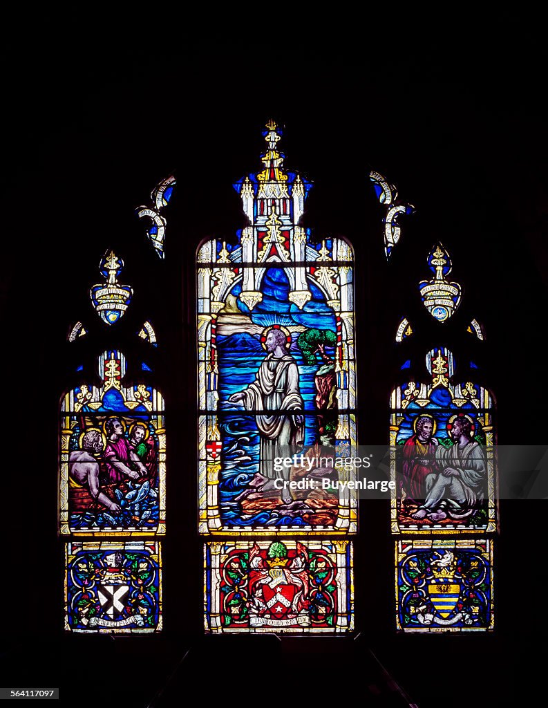 Stained-glass window, taken in a church in Florida