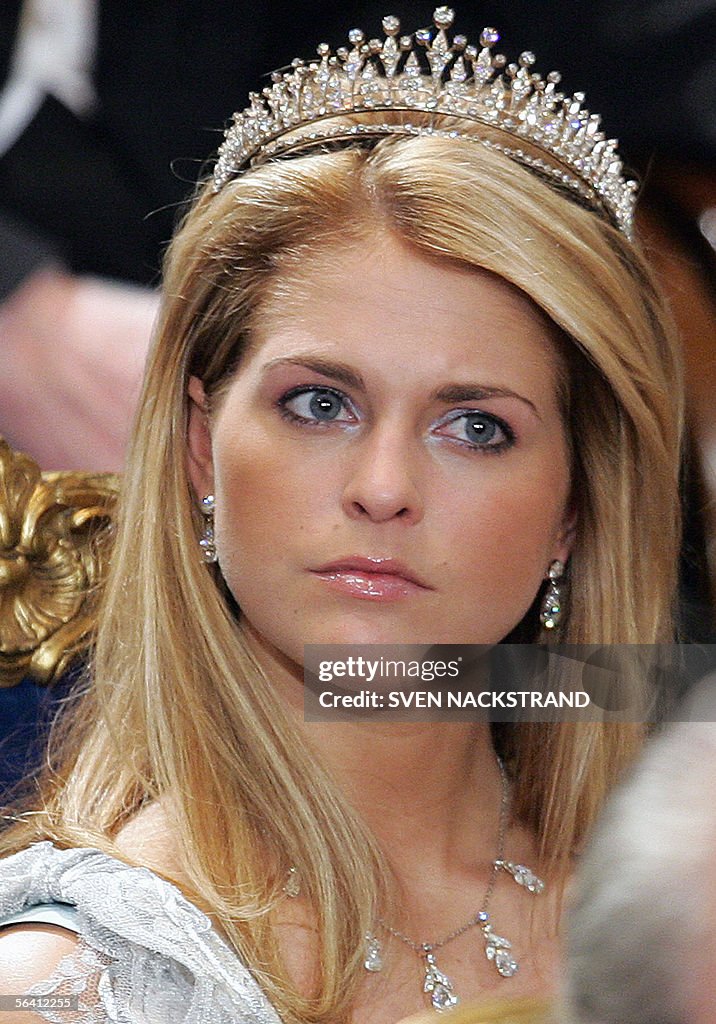 Swedish Princess Madeleine is pictured d