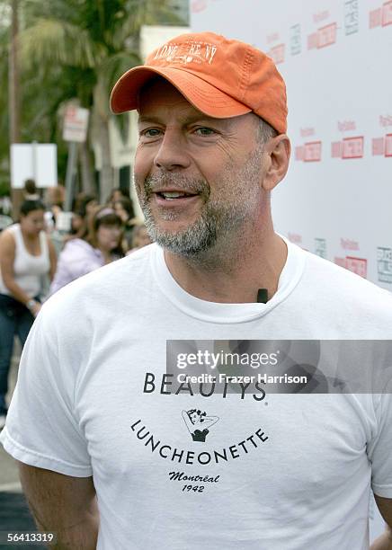 Actor Bruce Willis arrives at Playstation BANDtogether, a benefit presented by Sony Computer Enterainment America and the Bruce Willis Foundation...