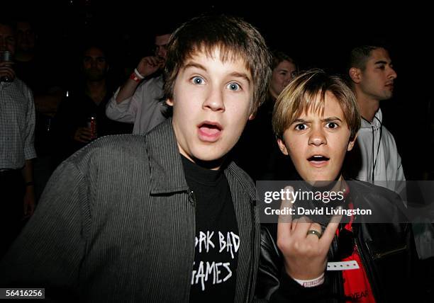 Actors Devon Werkheiser and Rob Pinkston attend Playstation BANDtogether, a benefit presented by Sony Computer Enterainment America and the Bruce...