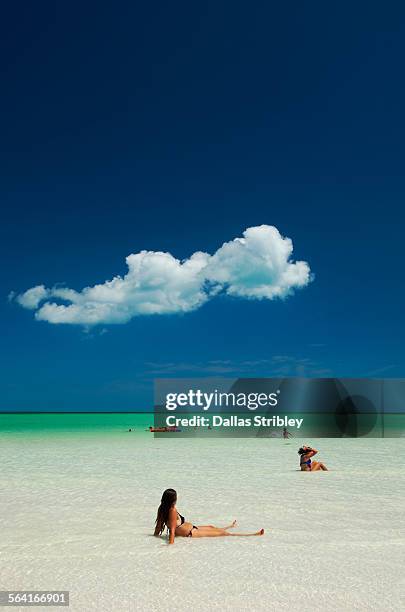 the beautiful beach on holbox island, mexico - holbox island fotografías e imágenes de stock