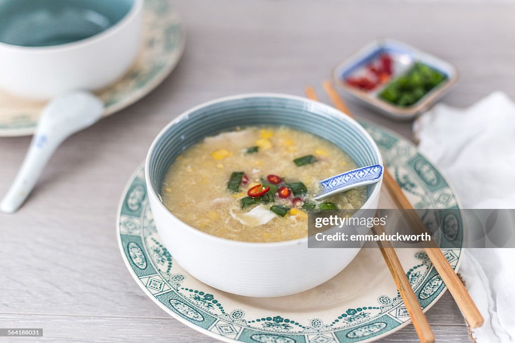Chinese Chicken and sweetcorn soup
