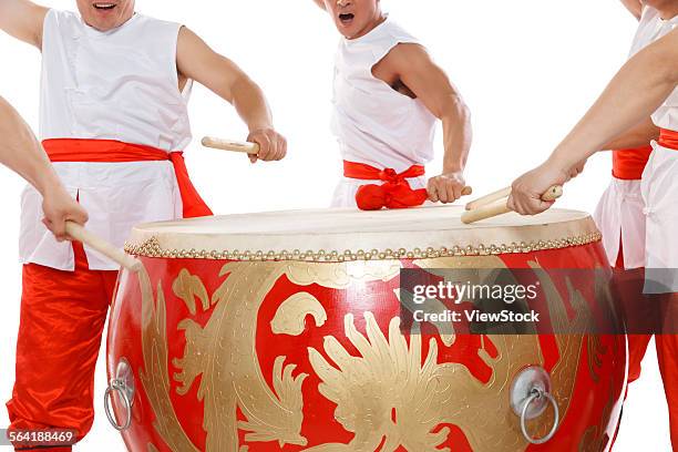 the performer was drumming - bedug stock pictures, royalty-free photos & images