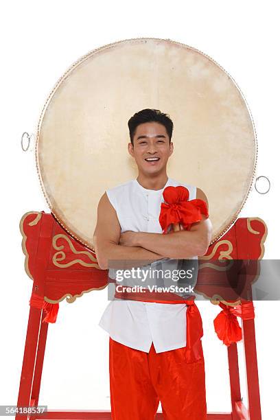 the confident young man standing at the side of the drum - bedug stock pictures, royalty-free photos & images