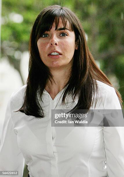 Joanne Lees, girlfriend of Peter Falconio, arrives at the Northern Territory Supreme Court for day 38 of the Falconio murder trial December 13, 2005...