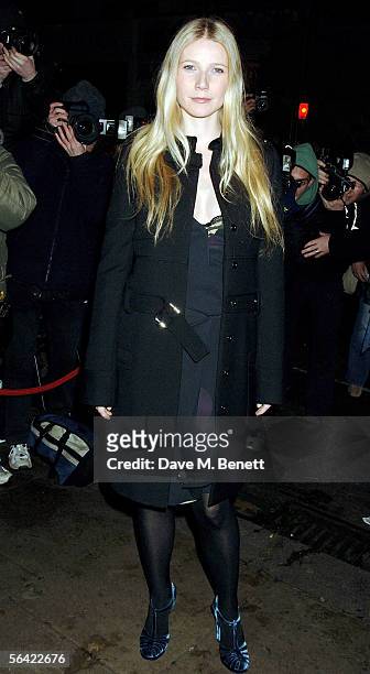 Actress Gwyneth Paltrow attends the screening of her favorite film "Annie Hall" at The Electric Cinema on December 12, 2005 in London, England.