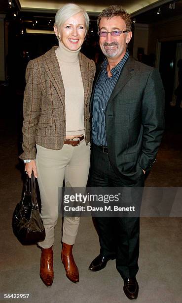 Marie Jordan and Eddie Jordan attend the Charm Diamond Edition Party, hosted by Philip Green in aid of Cancer UK, at Sotheby's Bond Street on...