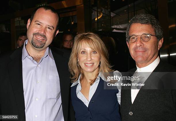 Universal Pictures Vice Chairman Marc Shmuger, Chairman Stacey Snider and Universal Studios President and Chief Operating Officer Ron Meyer arrive...