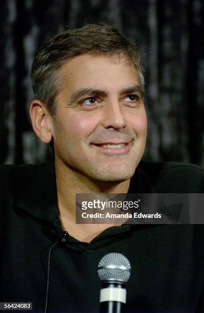 Actor George Clooney participates in a Q&A session at the Variety Screening Series of "Good Night And Good Luck" at the Arclight Theaters on December...