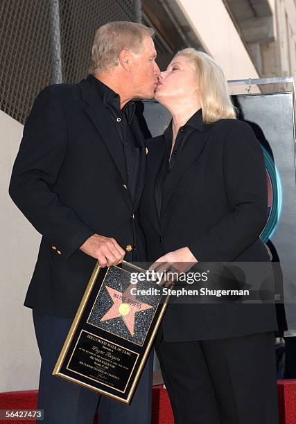 Actor Wayne Rogers and his wife Amy a ceremony honoring him with star on the Hollywood Walk of Fame December 13, 2005 in Hollywood, California.