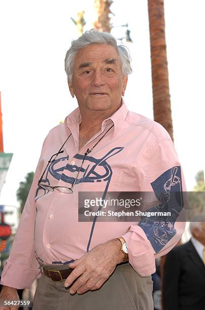 Actor Peter Falk attends a ceremony honoring Wayne Rogers with a star on the Hollywood Walk of Fame December 13, 2005 in Hollywood, California.