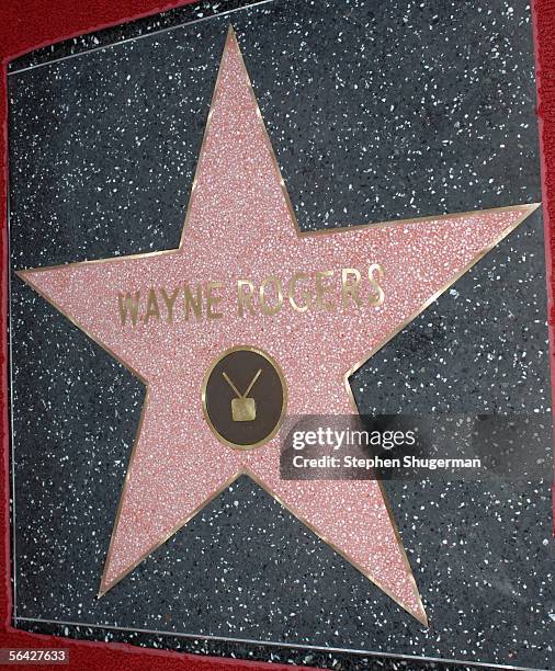 Star honoring actor Wayne Rogers on the Hollywood Walk of Fame is seen December 13, 2005 in Hollywood, California.