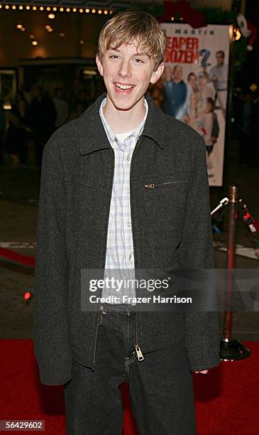 Actor Josh Shada attends the Los Angeles premiere of "Cheaper By The Dozen 2" at the Mann Village Theatre on December13, 2005 in Westwood, California.