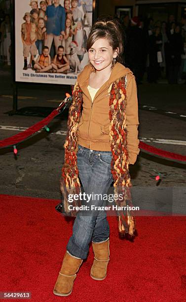 Actress Alyson Stoner attends the Los Angeles premiere of "Cheaper By The Dozen 2" at the Mann Village Theatre on December13, 2005 in Westwood,...