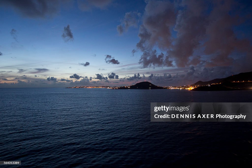 Sunset over St. Maarten