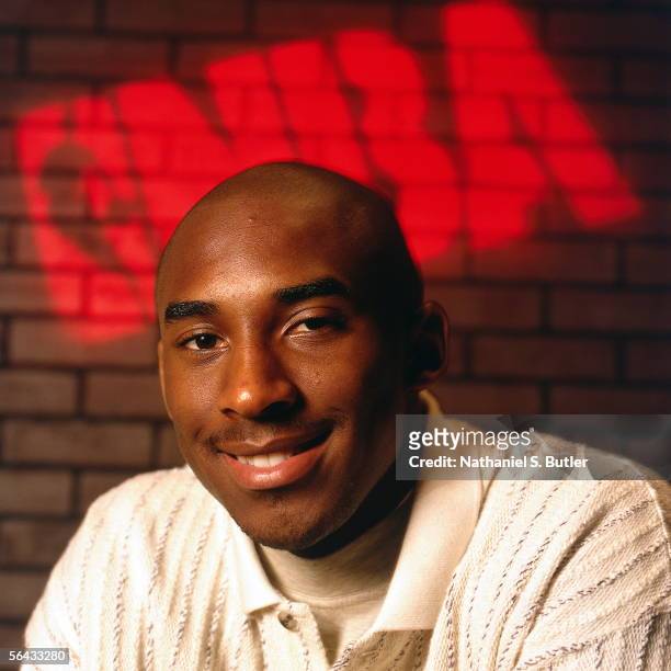 Kobe Bryant poses for a portrait during the Rookie Shoot circa June 1996 in New Jersey. NOTE TO USER: User expressly acknowledges and agrees that, by...