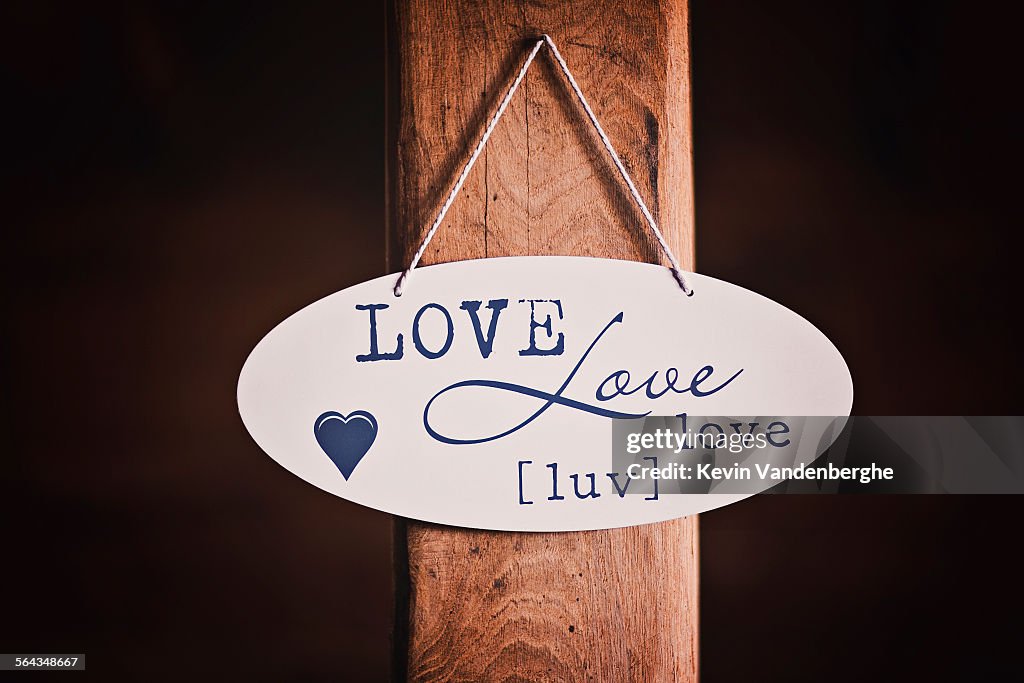 Love sign on the wall