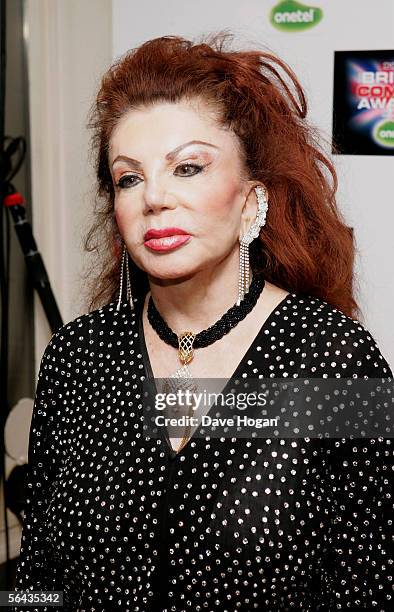 Jackie Stallone arrives at the British Comedy Awards 2005 at London Television Studios on December 14, 2005 in London, England.