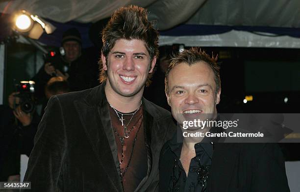 Graham Norton and guest arrive at the British Comedy Awards 2005 at London Television Studios on December 14, 2005 in London, England.