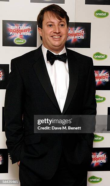 Comedian David Mitchell arrives at the British Comedy Awards 2005 at London Television Studios on December 14, 2005 in London, England.