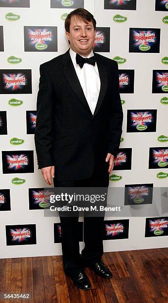 Comedian David Mitchell arrives at the British Comedy Awards 2005 at London Television Studios on December 14, 2005 in London, England.