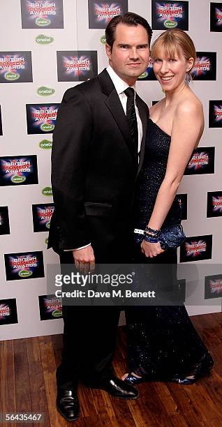 Comedian Jimmy Carr and Karoline Copping arrive at the British Comedy Awards 2005 at London Television Studios on December 14, 2005 in London,...