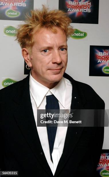 John Lydon arrives at the British Comedy Awards 2005 at London Television Studios on December 14, 2005 in London, England.