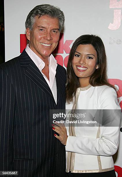 Actor Michael Buffer and Christine Prado attend the Los Angeles premiere of Sony Pictures "Fun With Dick And Jane" at the Mann Village Theatre on...