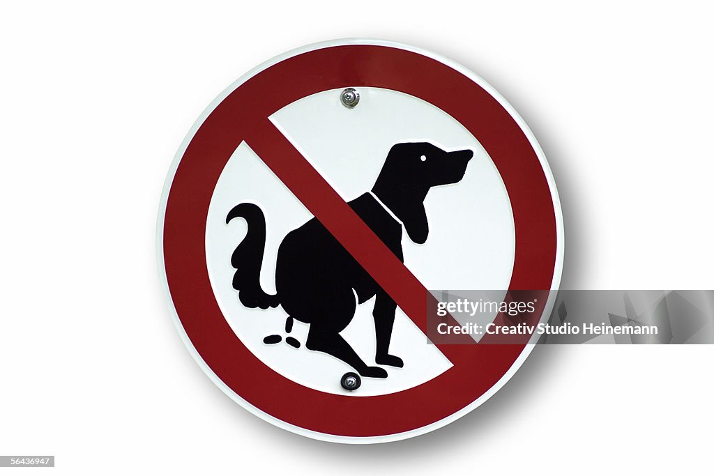 Dogs forbidden sign, close-up